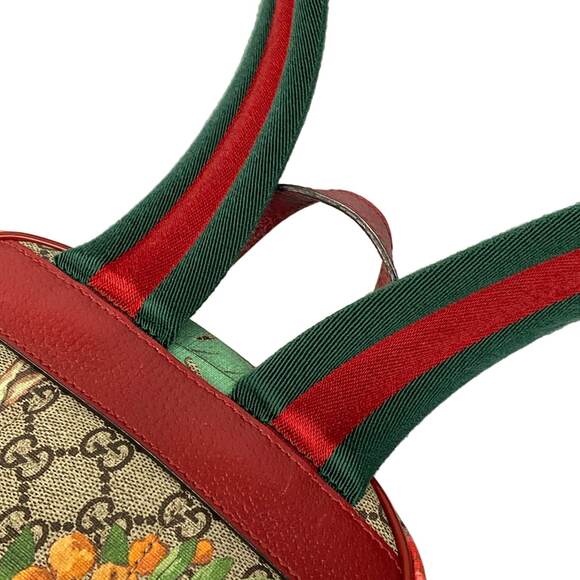 Gucci GG Supreme Tian Small Back Backpack 427042 Bordeaux Beige Multi PVC